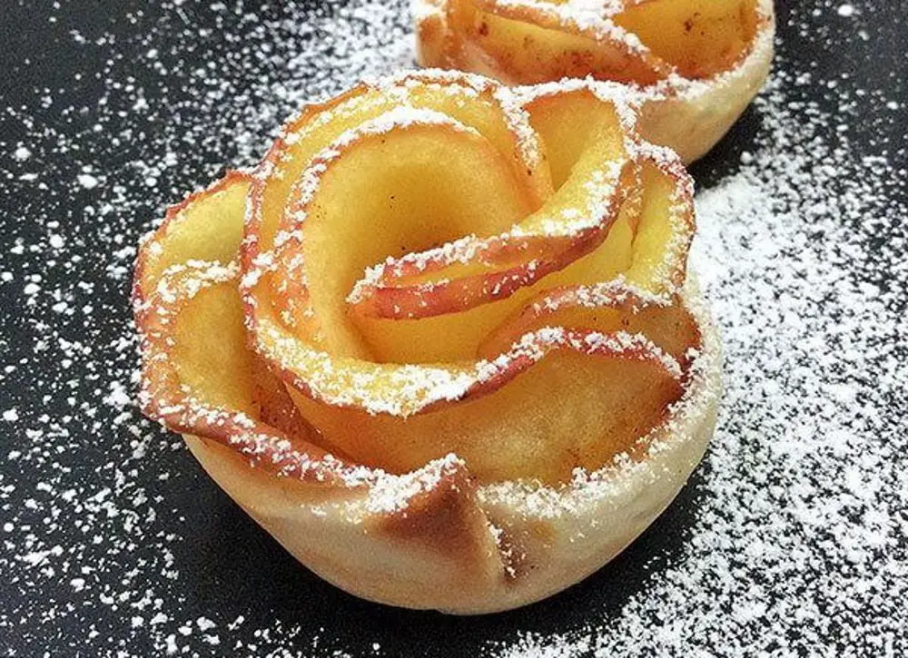 Rosas de manzana para la mesa navideña (16730) | Povkusu.com