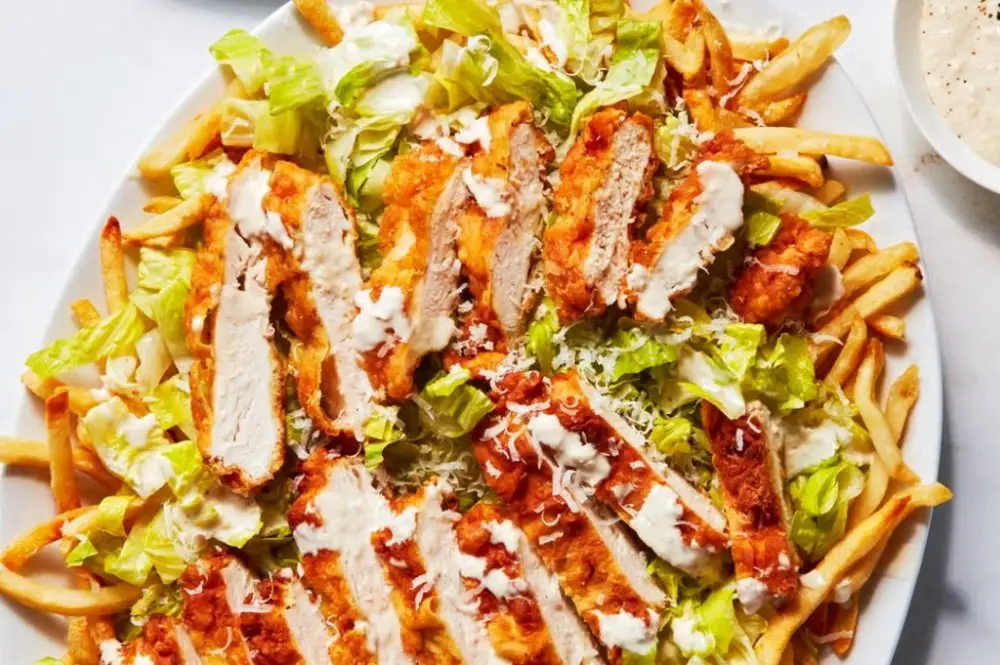 Popular Caesar Salad with Fries and Сhicken (17616) | Povkusu.com