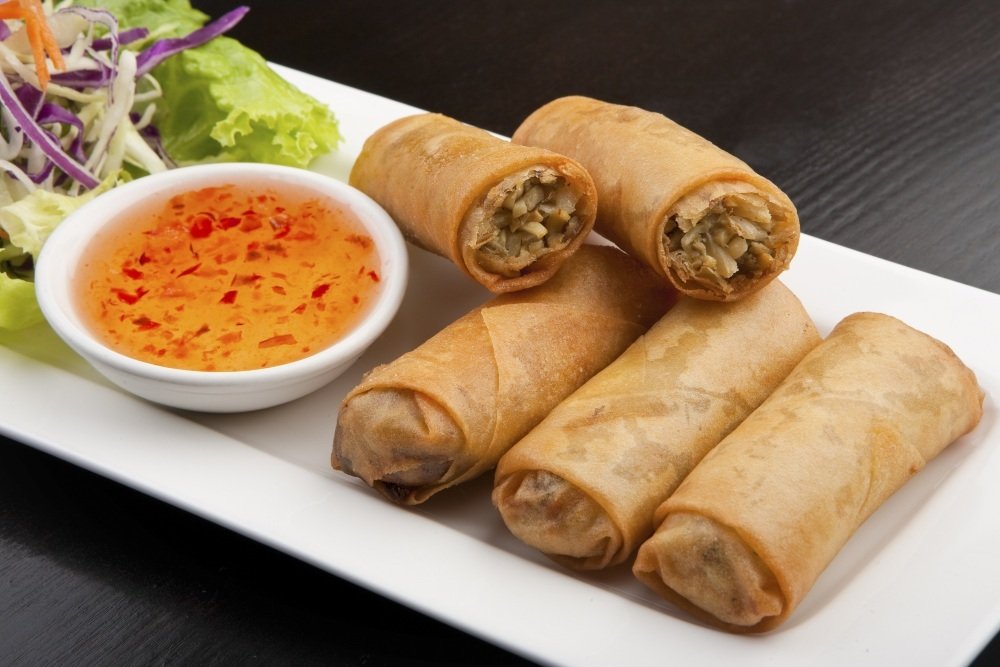 Rollitos de primavera chinos con salsa agridulce (18957) | Povkusu.com